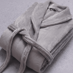COZYCORAL – Bata de invierno ligera de felpa de coral con cinturón y bolsillos laterales