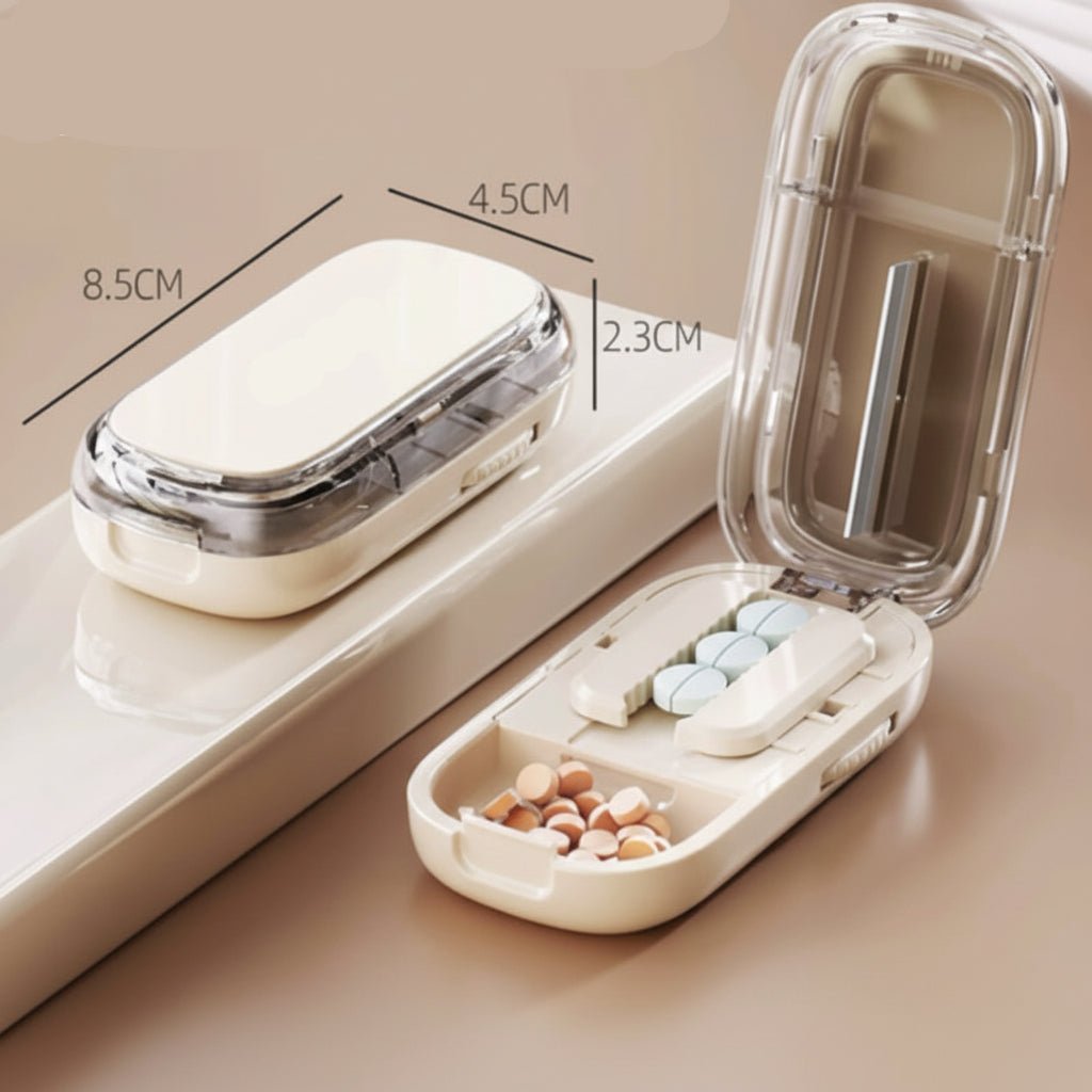 CAREEDGE – Cortador de tabletas seguro con caja de almacenamiento invisible