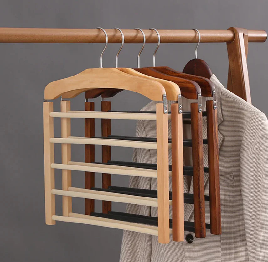 FlexiHang - percha de madera práctica para un almacenamiento inteligente