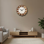 WOODORA REDONDO – Reloj de Pared de Madera Decorativo y Silencioso