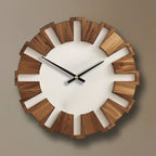 WOODORA REDONDO – Reloj de Pared de Madera Decorativo y Silencioso
