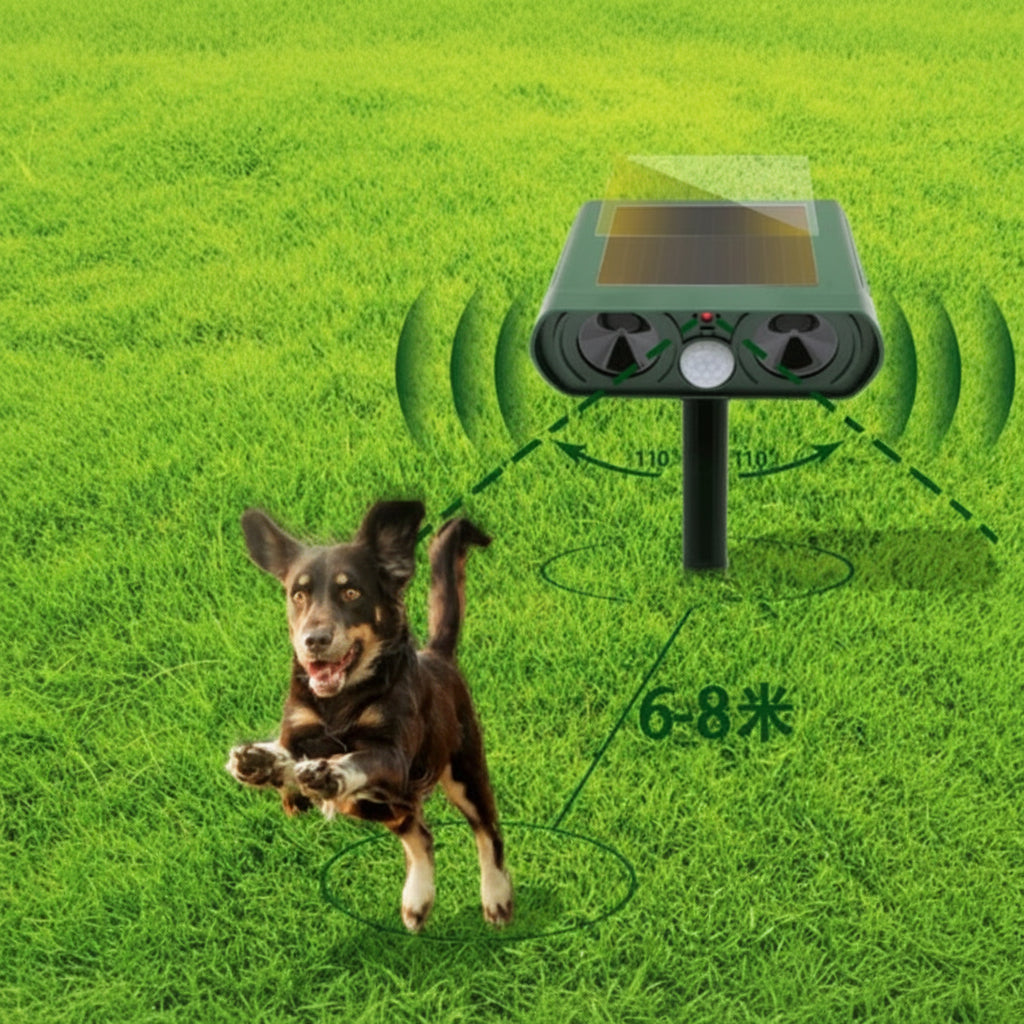 WILDLIFEGUARD - Repelente Ultrasónico de Animales para Espacios Exteriores Seguros