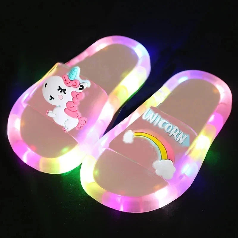 Zapatillas de Unicornio Iluminadas para Niños - Divertidas y Coloridas