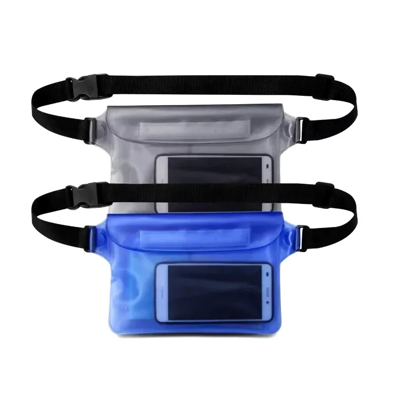Bolsa de Cadera Impermeable AquaSafeX | Sellado Triple | Bolsa Seco Transparente para Smartphone y Objetos de Valor | Correa Ajustable