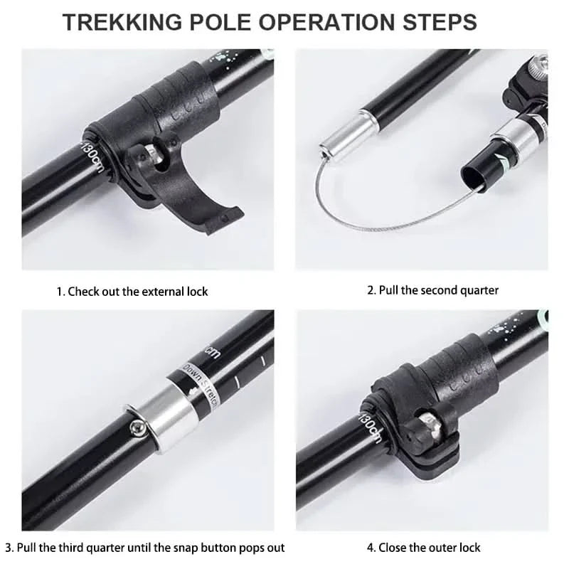 BASTONES FOLDTREK – Bastones de trekking plegables para caminatas y aventuras al aire libre