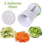 VeggiTwist Cortador Espiral | Para Verduras y Queso | Manual y Compacto | Acero Inoxidable y Plástico Libre de BPA