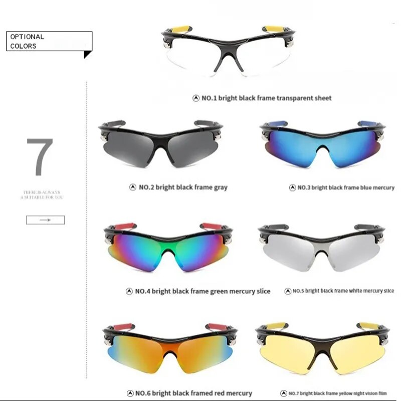 Gafas de sol para bicicletas a prueba de viento