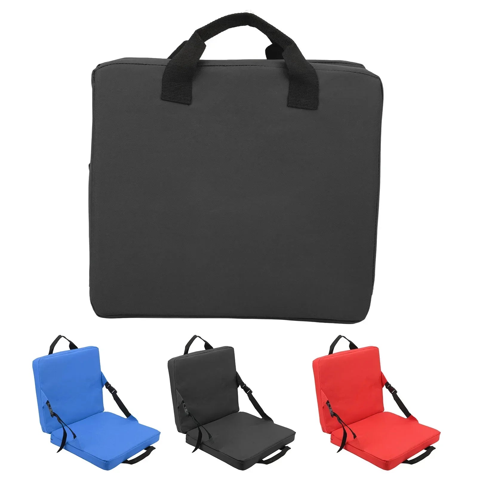 Silla plegable SITPURE con respaldo | Cojín de asiento acolchado | Compacta y cómoda para estadio, playa y parque