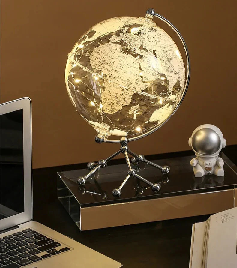 Lámpara de Globo Terráqueo LED Rotativa Royaleva – Pieza de Decoración Belyst Jord