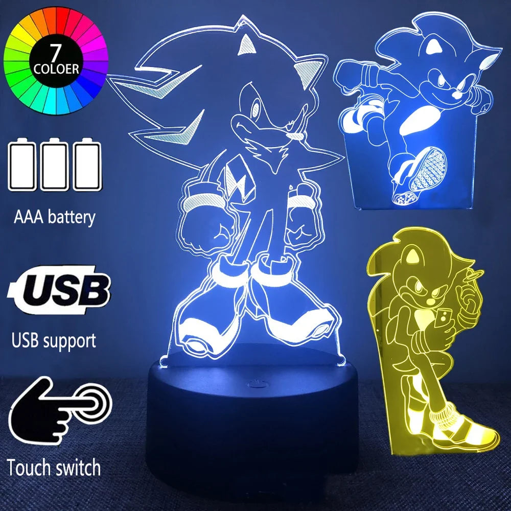 Lámpara LED Sonic - Iluminación Divertida para Gamers