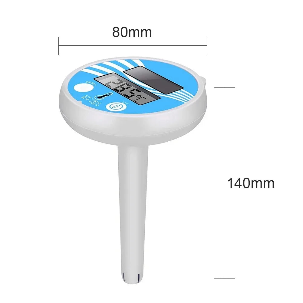 Termómetro de piscina THERMAFLOAT | Termómetro de agua flotante para piscina y jacuzzi | Pantalla de temperatura 0–50 °C | Irrompible y resistente a la intemperie