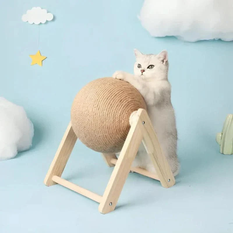 Juguete para gatos con área de rascado