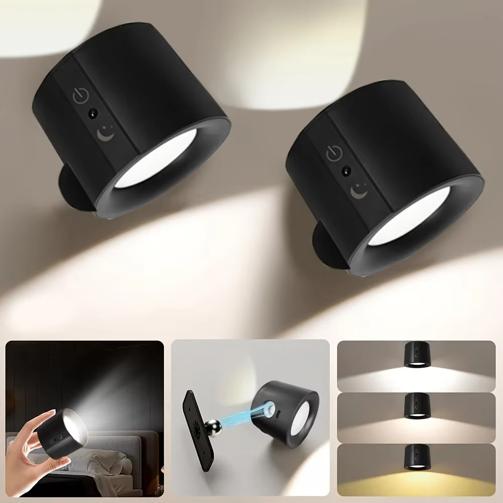 Skanto | Lámpara de pared LED – Recargable, magnética y luz bidireccional para interiores