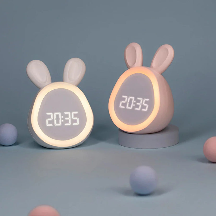 BunnyTime - Reloj Despertador LED con Luz Ajustable para Mañanas Felices