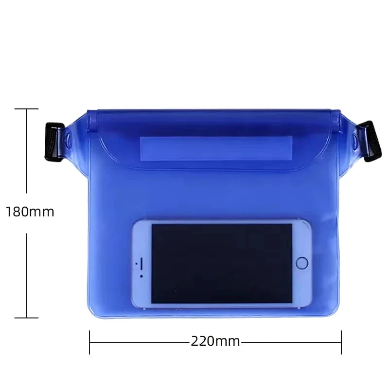 Bolsa de Cadera Impermeable AquaSafeX | Sellado Triple | Bolsa Seco Transparente para Smartphone y Objetos de Valor | Correa Ajustable