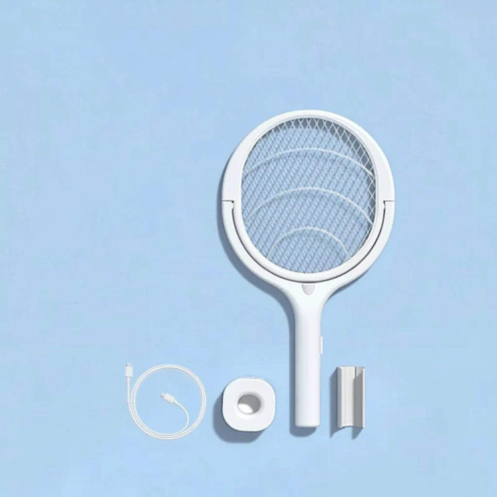 ZapGuard – Raqueta eléctrica para mosquitos 5 en 1 con LED