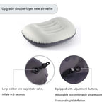 AirNest Almohada Inflable para Exterior | Compresible y Plegable | Soporte para el Cuello para Camping, Senderismo y Viajes