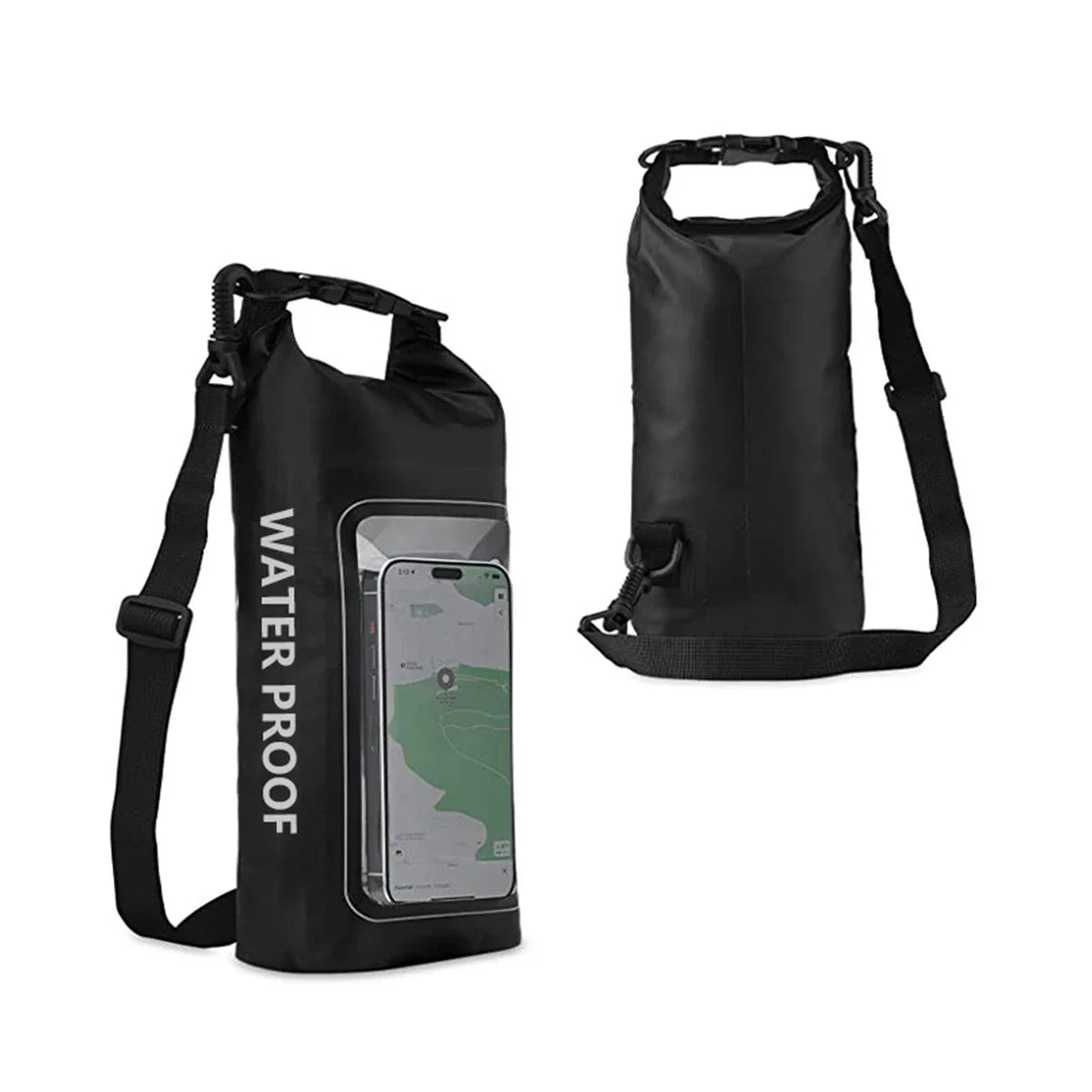 AquaVault Bolsa Impermeable de 2L | Con Ventana Táctil | Bolsa de Exterior para Kayak, Senderismo y Deportes Acuáticos