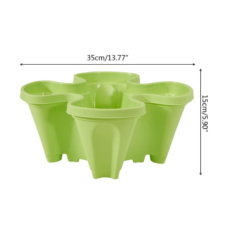 Torre de Plantas Apilable con Sistema de Riego 4 Niveles