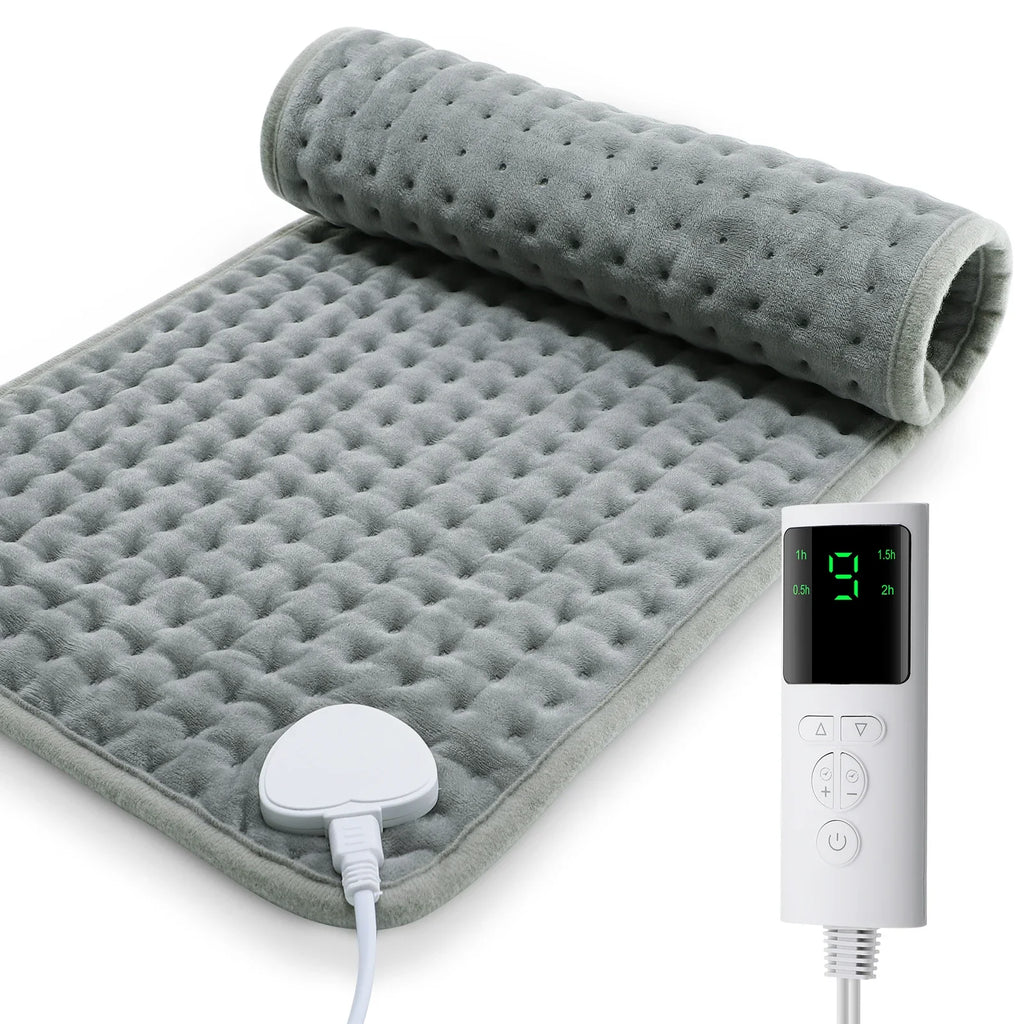 CosiTherm Almohadilla térmica | 9 niveles de temperatura y 4 opciones de temporizador | Microfleece súper suave | 58×29 cm