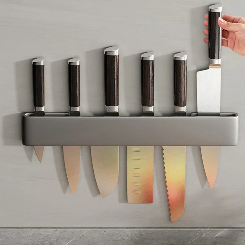 Skanto | Soporte para cuchillos – Knifey – Acero inoxidable – Estante multifuncional