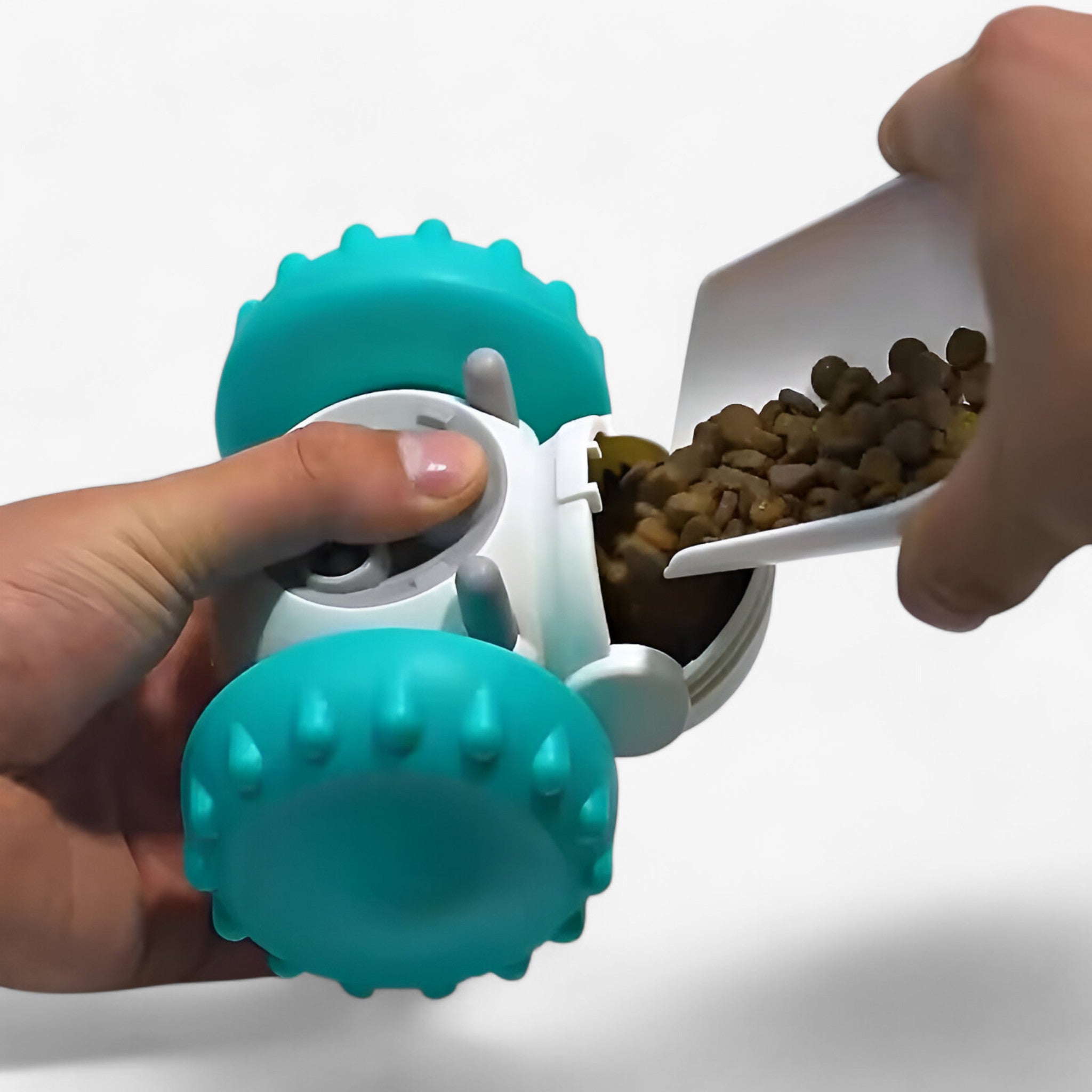 BuddyFun - Dispensador Interactivo de Comida para Hábitos Alimenticios Saludables de Perros y Gatos