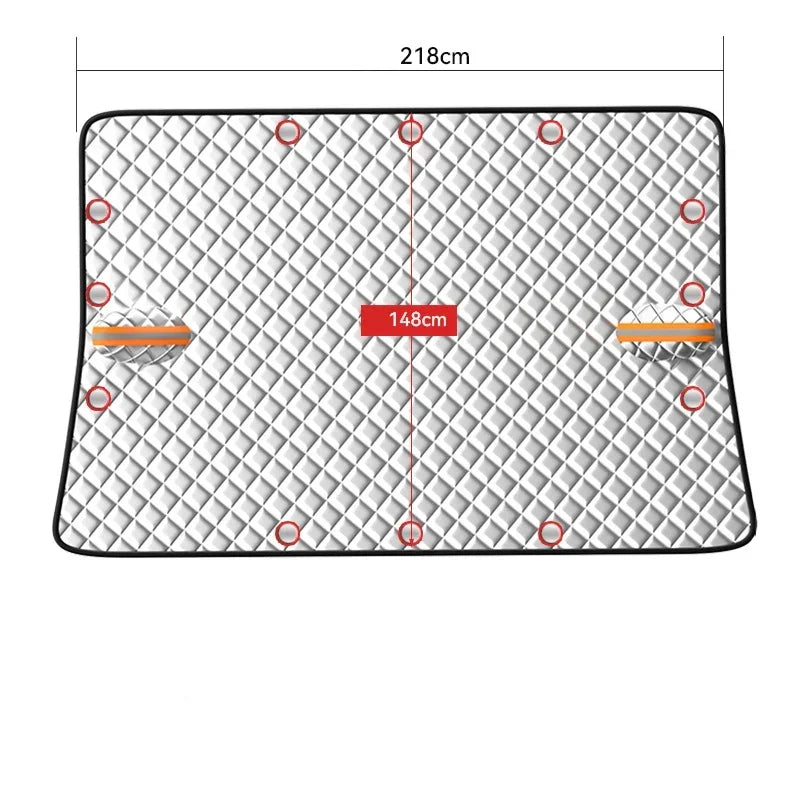 Cubierta magnética para parabrisas de automóvil FrostGuard Max | Protección contra el hielo en invierno y protección UV en verano | Impermeable y fácil de fijar