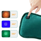 Almohadilla térmica portátil de grafeno | Recargable por USB | 3 niveles de temperatura | Calentador ergonómico para manos y abdomen | Incluye apagado automático inteligente