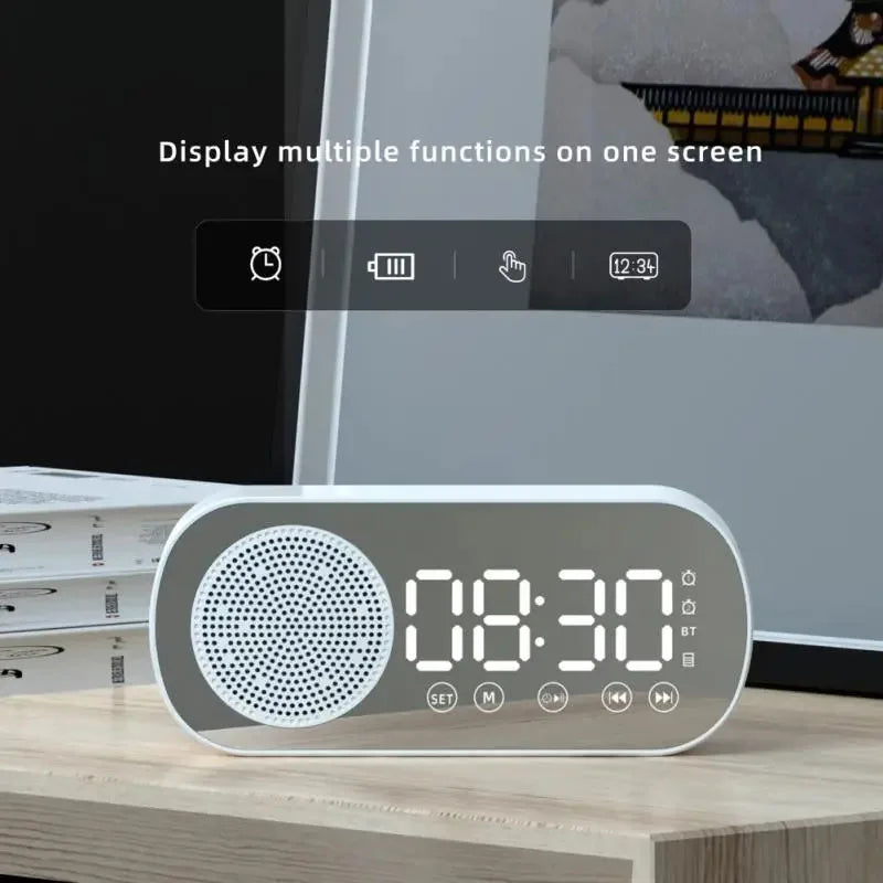 Despertador digital con altavoz Bluetooth y radio FM
