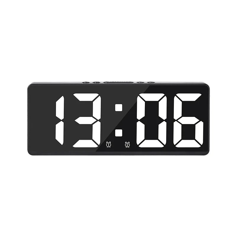 Reloj LED Simple con Luz Colorida, Temperatura, Calendario, Despertador, Reloj Creativo