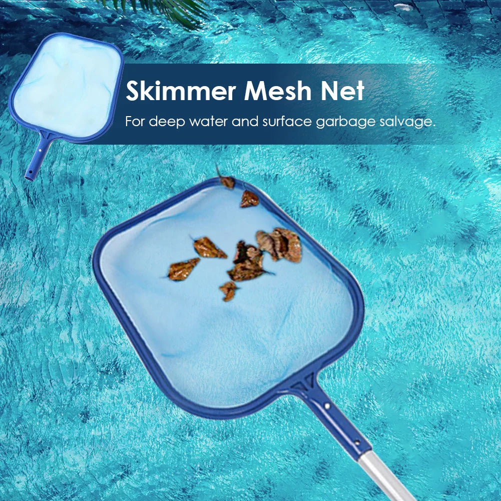 AquaSift Red de Piscina con Mango Telescópico | Red para Hojas de Piscina y Estanque | Red Robusta | Limpieza para Piscina y Spa