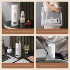 Hervidor de agua eléctrico de viaje | 500 ml | Mini termo con LCD | Para té y café en movimiento