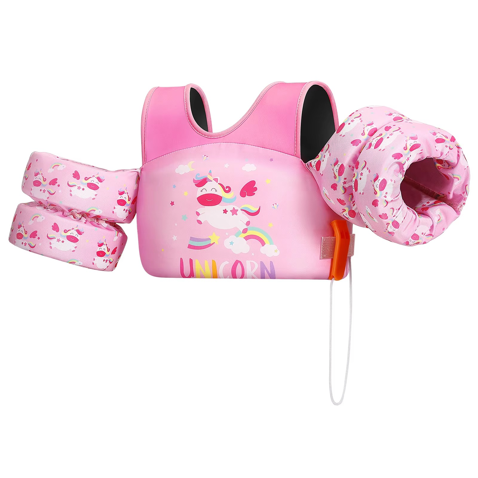 Kalsten | Chaleco de Flotación de Espuma para Niños con Manguitos y Silbato de Seguridad para Nadar y Hacer Kayak