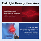 Dispositivo de Terapia Nasal con Luz Roja RhinoThera | Fototerapia contra la Rinitis | Carga Magnética y Desinfección UV | Portátil e Impermeable
