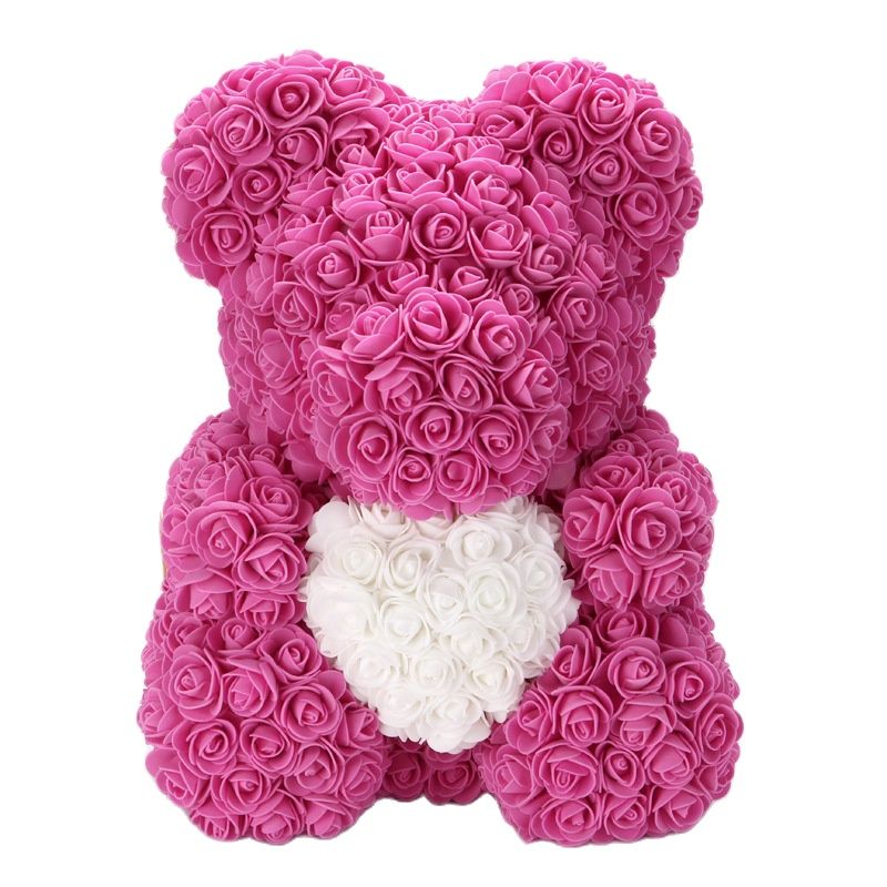 Osito de Peluche con Rosas Artificiales
