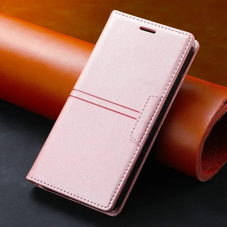 Funda tipo cartera para Google Pixel: funda magnética con tapa y compartimentos para tarjetas
