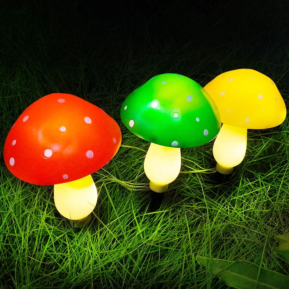 LumiFungi - Encantadoras luces de hongos solares para un jardín mágico