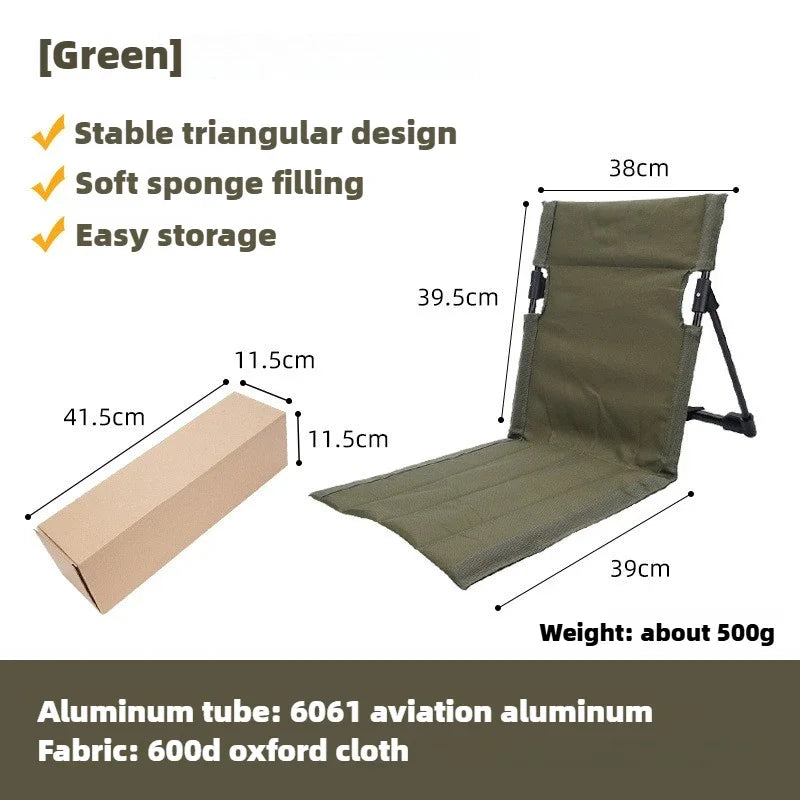 TREKASE Silla de Camping Plegable | Ultraleve y resistente a la intemperie | Estructura de aluminio | Acolchada para mayor comodidad | Fácil de montar