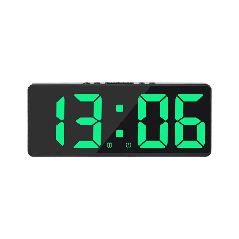 Reloj LED Simple con Luz Colorida, Temperatura, Calendario, Despertador, Reloj Creativo