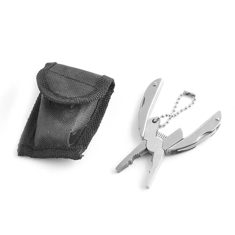 Mini-Herramienta TrekMate | Alicates Plegables con Cuchillo | Formato Llavero | Exterior y Camping