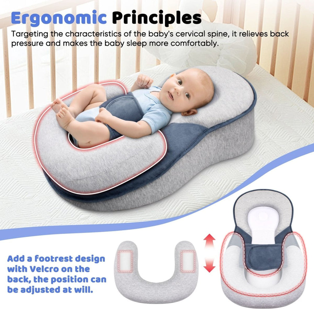 NESTLENAP Almohada para Bebés – Almohada Ergonómica para un Sueño Seguro de los Bebés