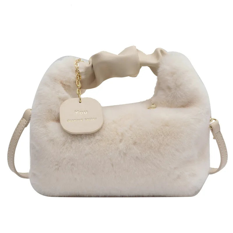 Bolso de hombro esponjoso para mujeres