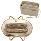 TaschenLuxe Organizer Inlay | Inserto de fieltro con cremallera | 15 compartimentos y cinta para llaves | Para bolsos y shoppers