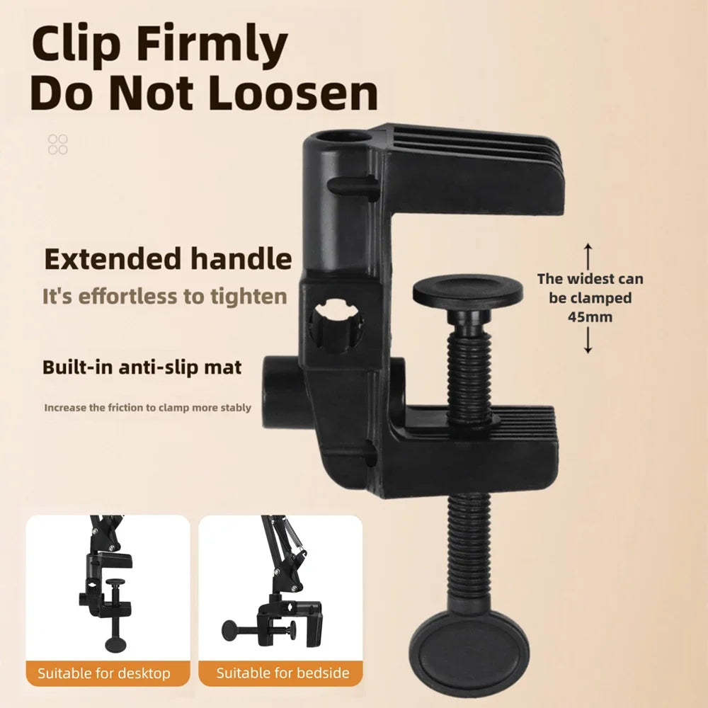Luz de anillo LED LumiFlex con brazo flexible y soporte para teléfono | 3 colores de luz y conexión USB | Perfecto para livestream, video y selfies