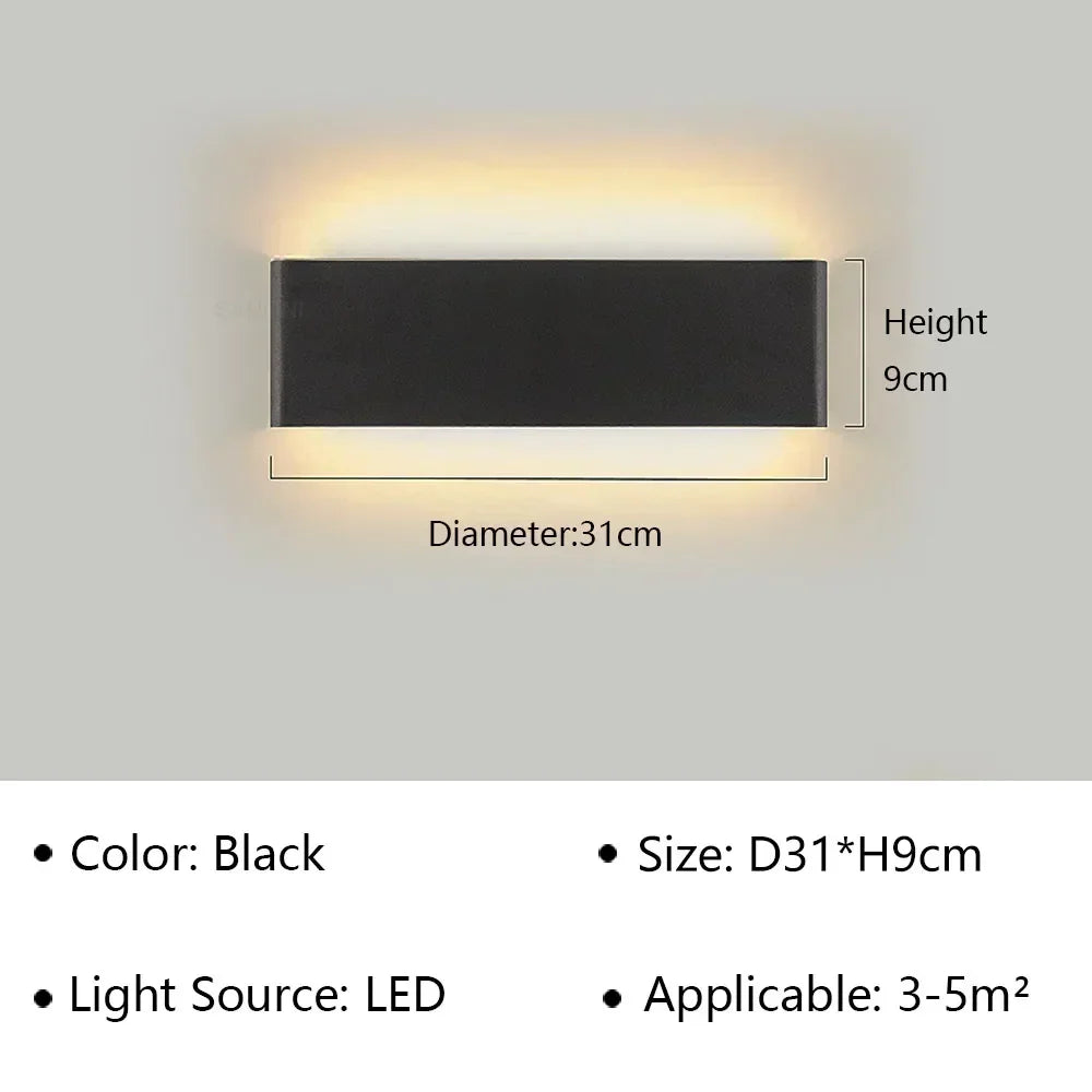 LumiEra Moderne LED-Aplique | Diseño Elegante | Luz Cálida para Dormitorio, Pasillo y Baño