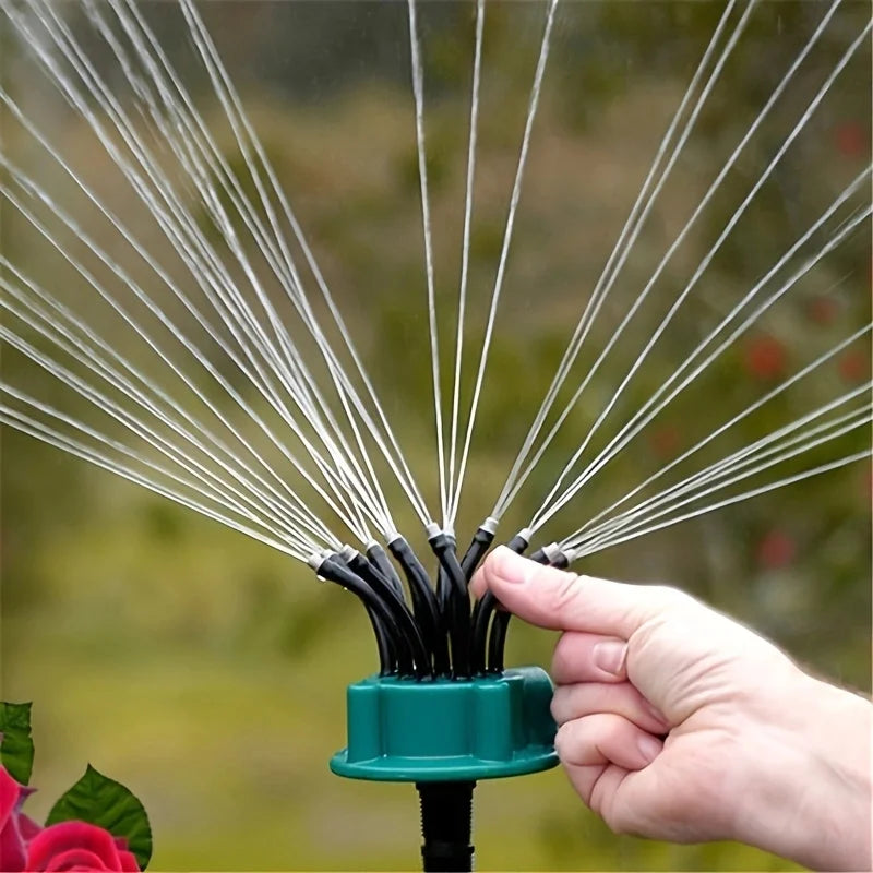 Sistema de Riego para Jardín 12 en 1 – Aspersor Ajustable con Riego de 360 Grados