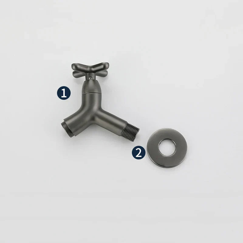 Kalsten | BrassFlow – Grifo de Agua Fría Montado en la Pared en Latón Sólido