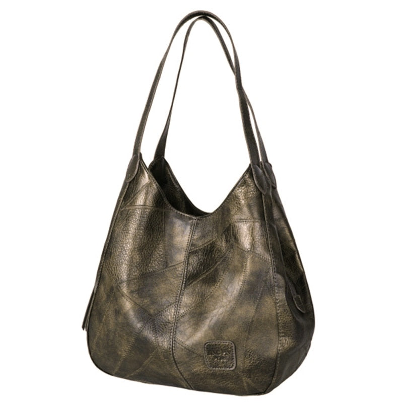 Bolso de piel sintética con gran capacidad