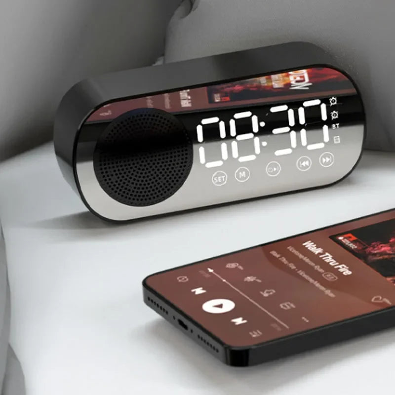 Despertador digital con altavoz Bluetooth y radio FM