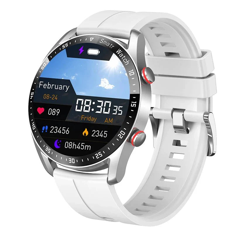 CARDIOTRON – Montre intelligente premium pour hommes avec ECG+PPG et fonction d’appel